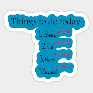 Things to Do (black) Sticker